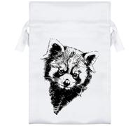 15cm 'Red Panda Portrait' Satin Drawstring Bag/Pouch (SB00119361)
