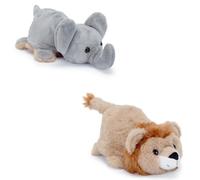 15cm Reversible Elephant to Lion Plush Toy | 2-in-1 Safari Animal Flip Stuffed Toy | Soft Jungle Mood Plushie for Kids
