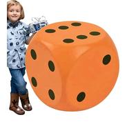 15cm Round Edge Giant Foam Dice Set, Soft Large Educational Dice for Kids Math Learning, Ideal for Classroom School Party Favor Supplies-Orange