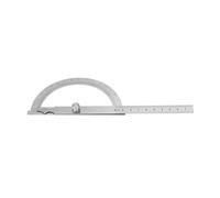 15cm Steel Protractor Goniometer, 0 to 180 Degree, Locking Nut, 2 in 1 Ruler (120 * 150mm)