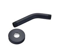 15cm Wall Shower Arm Head Extension Pipe Stainless Steel Bracket for Bathroom Home Accessories 2pcs for Shower Head Extension(Black-201)