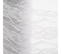 15cm x 10 Metres White Vintage Lace Fabric Tulle on Roll - Wedding Venue Tulle for Chair Sash Ties, Wedding Arches, Pew End Bows, Table Runners, Florist Wrap, Gift Wrap