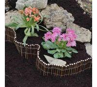 Garden Mile Willow Edging - Garden Fencing Lawn Edging Accessories - Willow Log Material - Outdoor Flexible Garden Edging Pathways & Driveways - Outdoor Border Fence for Garden (15cm x 200cm)