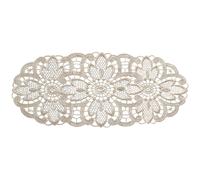 (15cm x 32cm) Pack of 6 Cream Floral Lace Oval Doilies Traditional Table Doyleys