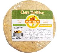 15cm Yellow Corn Tortillas for Frying 1kg | Gluten-Free Corn Tortilla Wraps for Tacos, Tostadas & Chips | Authentic Mexican Tortillas for Deep Frying & Air Frying