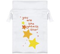15cm 'You Are The Brightest Star' Satin Drawstring Bag/Pouch (SB00123749)