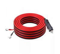 15FT 15A Heavy Duty Cigarette Lighter Plug to Eyelet Terminal Extension Cable - 16AWG Copper Wire with Fuse, 12V/24V Car, Truck, RV, Boat Power Adapter Lead for Inverter, Fridge, Air Pump
