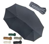 15ft Double-Sided Patio Umbrella Canopy Replacement Waterproof Outdoor Sunshade Fabric 12 Ribs Market Umbrella Top for Garden & Deck Durable and Stylish Shade Solution