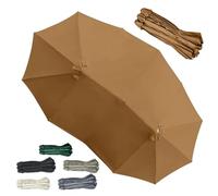 15ft Double-Sided Patio Umbrella Canopy Replacement Waterproof Outdoor Sunshade Fabric 12 Ribs Market Umbrella Top for Garden & Deck Durable and Stylish Shade Solution