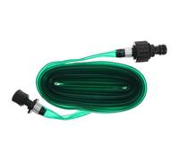 15FT Flat Soaker Hose for Garden Beds, PVC Drip Watering | Green Flat Design, Dual-Latch Connectors, Leakproof Joints, Gentle Misting for Balcony Pots and Flower Beds