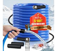 15FT Heated Water Hose for RV,Heated Drinking Water Hose with Thermostat,Lead and BPA Free,1/2" Inner Diameter,Temperatures Down to -40°F Self-Regulating,Blue Appearance