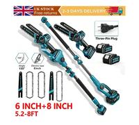 15ft Max Reach Multi-Angle Pole Saw 8 & 6In Electric Cordless Battery Long Reach Pole Saw Tree Trimming