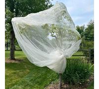 15ft x 15ft Fruit Tree Netting Cover with Zipper & Drawstring, Insect Bird Barrier Netting for Garden Protection, Ultra Fine Mesh Garden Netting, Extra Large