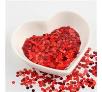 15g Holographic Mixed 3MM Dot Shape Nail Glitter Sequin Flakes 3D Laser Dot Sequins Sparkly Manicure DIY Nail Art Decoration-Laser red,15g