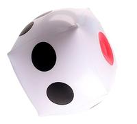 15in Jumbo Inflatable Dice PVC, Fun Inflatable Dice, Large Inflatable Dice Toy for Indoor Outdoor Broad Game Pool Party, with a Long Enough Plug to Block Up the Inflatable