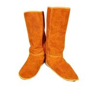 15inch Leather Welding Spats Heat and Abrasion Resistant Welder Tools Protection Feet Cover Boot Shoes Covers