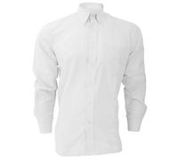 (15inch, White) Dickies Long Sleeve Cotton/Polyester Oxford Shirt / Mens Shirts
