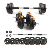 15kg Barbell Dumbbell Adjustable Weight Set -Exercise Strength Training Home Gym