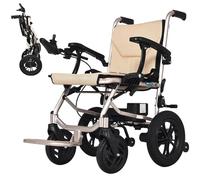15kg Ultra-Light Folding Electric Wheelchair, 20km Range & 400W Motor, 120kg Load Capacity All-Terrain Aluminum Frame Wheelchair