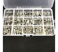 15Kinds 150pcs 5 * 20 Fast-Blow Glass Tube Fuses Assorted Kit 5X20 with Box 0.5A-30A Household Fuses Fuse Protected circuits