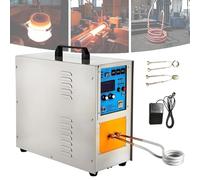 15kW Induction Heater, High Frequency 30-80 kHz, Digital Timer 1-99s, 3-Stage Control for Metal Melting, Brazing, Annealing, Quenching & Heat Treatment
