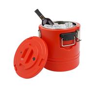 15L/15.9QT Insulated Soup Container, 4 Gallon Commercial Insulated Bucket with Lid for Hot/Cold, Portable Food Warmer for Parties Camping, Large Capacity 6H Time Insulated Container (Red)