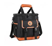 15l 3-layer Insulated Cooler Lunch Bag, Leakproof With Shoulder Strap, Adjustable Buckle For Picnic Mat Storage, Side Hanging Ring For Expandable Storage, Compass Decor For Camping Travel