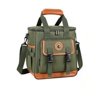 15l 3-layer Insulated Cooler Lunch Bag, Leakproof With Shoulder Strap, Adjustable Buckle For Picnic Mat Storage, Side Hanging Ring For Expandable Storage, Compass Decor For Camping Travel