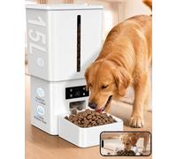 15L/63 Cups Automatic Dog Feeder Large Breeds with Camera: Feeds 18-25 Days