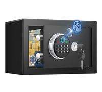 15L Biometric Safe Box with Fireproof Money Bag, Fingerprint Home Safe with Digital Keypad and Spare Keys, Money Security Safes for Cash, Jewellery & Documents, 20D x 31W x 20H