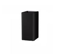 15L Black Bathroom Trash Can - Open Top Indoor Garbage Bin for Home, Kitchen, Salon, and Commercial Restrooms - Stylish and Functional Waste Container