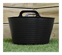 15L Black Flexi Plastic Tub / Bucket for Household and Garden
