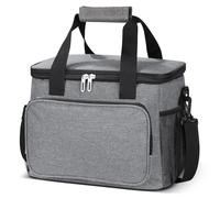 15L Cooler Bag, Thermal Insulated Picnic Lunch Box, Food Cool Bag Medium, Collapsible Waterproof with Hard Liner Suit for Shopping Picnic Camping Beach Hiking Cooler