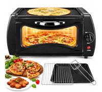 15L Electric Oven, 50-400°C Control, Top Grill & Bottom Bake | Countertop Tandoor Machine, with Baking Tray & Rack for Home Baking, Barbecue