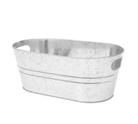 15L Elliptical Ice Bucket Bar Universal Long Galvanized Oval Tub Classic for Home,Garden