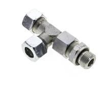 15L & G1/2'' Zink Plated Steel Right Angle Tee Cutting Fitting with Male Threads 315 bar Adjustable ISO 8434-1