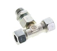 15L & G1/2'' Zink plated Steel T-Shape Tee Cutting Fitting with Male Threads 315 bar Adjustable ISO 8434-1
