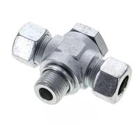 15L & G1/2'' Zink plated Steel Tee Swivel Joint Cutting Fitting with Male Threads 315 bar ISO 8434-1