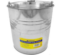 15L Galvanised Steel Bucket With Wooden Handle Water Coal Multi Purpose
