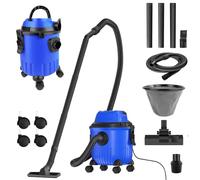 15L Industrial Vacuum Cleaner Wet and Dry, 3 in 1 Vacuuming, Wet Vacuuming and Blowing Functions,2000W 19000pa Suction Professional Bagless Vacuum Dust Extractor,Electric Wet Dry Vac for Home Workshop