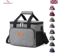 15L Insulated Lunch Tote: Keep Meals Cool & Stylish - Adult Soft Cooler, Grey