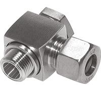 15L & M18x1.5 Stainless Steel Swivel Joint Compression Fitting with Male Threads 315 bar Rotatable ISO 8434-1