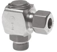 15L & M18x1.5 Stainless Steel Swivel Joint Cutting Fitting with Male Threads DN 10250 bar FKM Rotatable ISO 8434-1