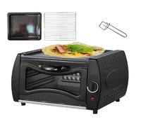 15L Mini Pizza Oven - Household Bread Baking & Meat Grill Machine with Bake Tray, Rack & Handle, Countertop Toaster for Baking, Roasting & Grilling