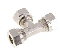 15L Nickel plated Brass T-Shape Tee Cutting Fitting 70 bar ISO 8434-1