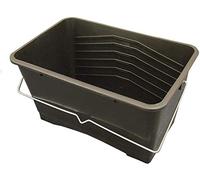 15L Paint Scuttle - Large Decorators Roller Bucket paint Kettle black, paint tray (1)