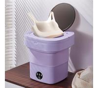 15L Portable Washing Machine, Mini Washing Machine, Foldable Collapsible Washer, 2-in-1 Smart Washer with Blue Light, for Baby Clothes, Underwear, Camping, RV(Pink)