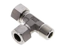 15L & R1/2'' Stainless Steel Right Angle Tee Cutting Fitting with Male Threads 315 bar ISO 8434-1