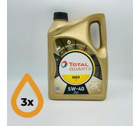 15L TotalEnergies Quartz INEO C3 5W-40 Total Engine Oil - 3 x 5 Litres
