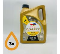 15L TotalEnergies Quartz INEO Longlife 5W-30 Total Engine Oil - 3 x 5 Litres